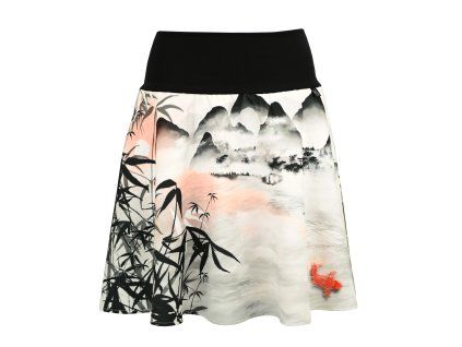 Půlkolová sukně - náplet - Japonsko