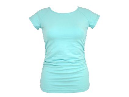 Tričko řasené - tyrkysové
