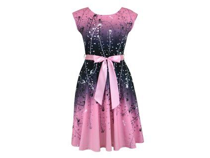 Půlkolové šaty - kokoška