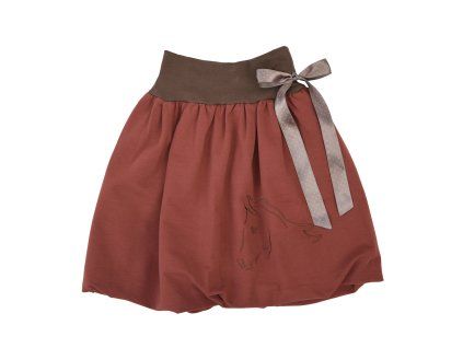 Dětská sukně - hnědá - kůň