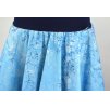 Kolová sukně - do nápletu - ptačí romance - modrá