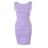 Pouzdrové šaty se sklady - lila