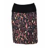 Pouzdrová sukně - tmavá s kvítky