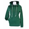 Mikina s kapucí - zelená puntíkatá