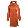 Mikinové šaty s límcem - skořicové s liškou