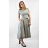 Zavinovací sukně - šedomentol s proužky 2