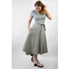 Zavinovací sukně - šedomentol s proužky