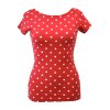 Tričko - středně velké puntíky červené