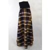 Maxi půlkolová sukně - podzimní kostkovaná