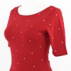 Tričko s delším rukávkem - červené s puntíky 2