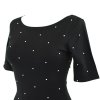 Tričko s delším rukávkem - černé s puntíky