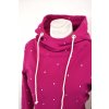 Mikina s kapucí - růžová s puntíky 2