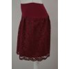 Rovná sukně - krajková - bordó