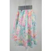 Půlkolová sukně - do gumy - akvarelové květy