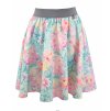 Půlkolová sukně - do gumy - akvarelové květy