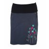 Pouzdrová sukně - střední modrá - jarní kytice