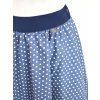 Půlkolová sukně - do gumy - modrá puntíkatá