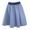 Půlkolová sukně - do gumy - modrá puntíkatá
