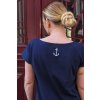 Tričko oversize prodloužené - modré - kotvička 2