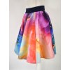 Kolová sukně - do gumy - duhový mramor