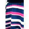 Půlkolová sukně - do nápletu - letní pruhy