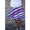 Půlkolová sukně - do nápletu - letní pruhy