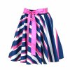 Kolová sukně - do gumy - letní pruhy