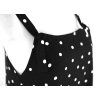 Áčkové šaty s laclem - černé s puntíky 2