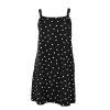 Áčkové šaty s laclem - černé s puntíky