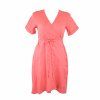 Zavinovací mušelínové šaty - lososové