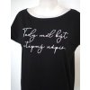 Tričko oversize - černé - tady měl být vtipný nápis