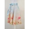 Půlkolová sukně - do gumy - akvarelové máky 6