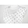 Tílko - kulatý výstřih - bílé a černý puntík