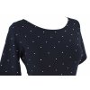 Tričko s delším rukávkem - temně modré s puntíčky