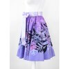Kolová sukně - guma - fialová kouzelná zahrada 3