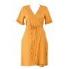 Zavinovací šaty - žluté - madeira
