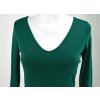 Tričko 3/4 rukáv - výstřih do V - lahvově zelené