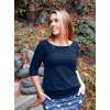 Tričko podkasané - 3/4 rukáv - tmavě modré 2