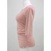 Tričko řasené - 3/4 rukáv - pudrové