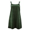 Áčkové šaty s laclem - mechová zelená
