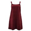 Áčkové šaty s laclem - bordó 5
