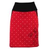 Pouzdrová sukně - červená - máky