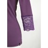Tričko s krajkou - 3/4 rukáv - fialové