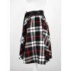 Půlkolová sukně - guma - klasická kostkovaná