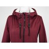Softshellový kabát s beránkem - áčkový - bordó