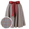 Půlkolová sukně - guma - mini kostička