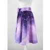 Půlkolová sukně - guma - zasněžená - fialová 3