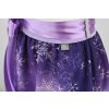 Půlkolová sukně - guma - zasněžená - fialová 2