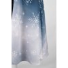 Půlkolová sukně - guma - zasněžená - modrá 2