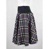 Kolová sukně - náplet - šedé kostky 3